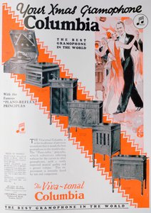A Columbia Gramophones karácsonyi reklámja, 1929 alkotó: Unbekannt