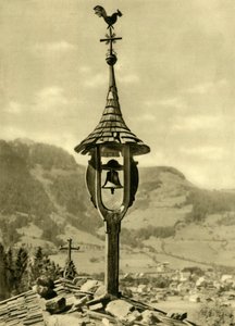 Templomharang és szélkakas, Kitzbühel, Tirol, Ausztria, c1935. alkotó: Unbekannt