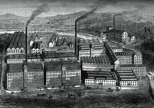 Clarks Anchor Thread Works, Paisley, Skócia, 1880 alkotó: Unbekannt