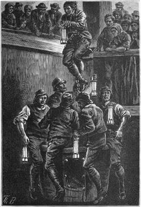Szénbányászati baleset, Seaham Colliery, Durham megye, 1880 c1895 alkotó: Unbekannt