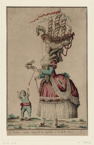 Frizura a Belle-Poule-ban, 1778 alkotó: Unbekannt