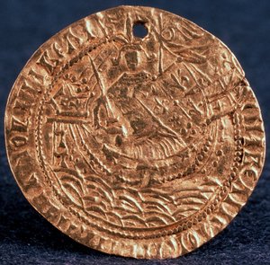 III. Iván cár Korabelnik érme, hátoldal: Uralkodó a hajóján, 1471-1490 alkotó: Unbekannt