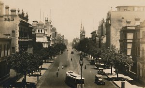 Collins Street, Melbourne, Ausztrália, 1920-as évek. alkotó: Unbekannt