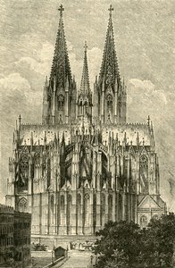 Kölni dóm, keletről, 1890. alkotó: Unbekannt