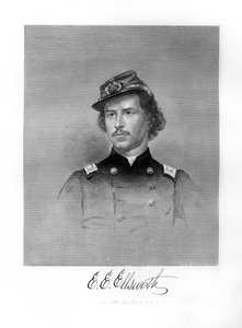 Ephraim Elmer Ellsworth ezredes, amerikai katona, 1872 alkotó: Unbekannt