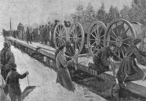 Gyarmati csapatok Dél-Afrikában, 1900: Kanadai tüzérség bevonulása Ottawába, 1901. alkotó: Unbekannt