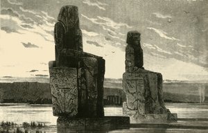 Kolosszális szobrok Thébában, 1890. alkotó: Unbekannt