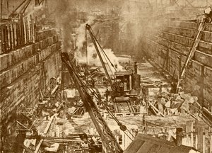 Szárazdokk építése Swansea-ben, 1930. alkotó: Unbekannt