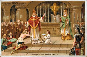 Witikind megtérése, i.sz. 785, 19. század alkotó: Unbekannt