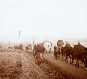 Konvoj, Genicourt, Észak-Franciaország, 1916 alkotó: Unbekannt