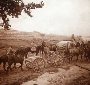 Konvoj, Genicourt, Észak-Franciaország, 1916 alkotó: Unbekannt