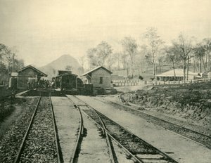 Cooran pályaudvar, Queensland, 1901. alkotó: Unbekannt
