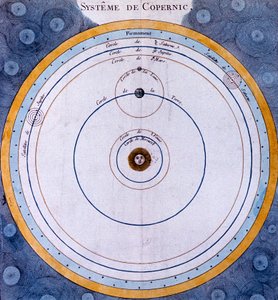 Kopernikuszi heliocentrikus Világegyetem Napközpontú rendszere, 1761 alkotó: Unbekannt