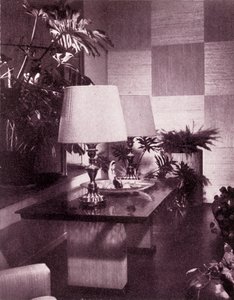 Egy nagy nappali sarka, Paul T. Frankl tervezte, 1949. alkotó: Unbekannt