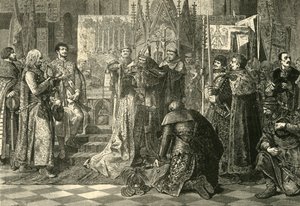 I. Lajos magyar koronázása lengyel királlyá Krakkóban, 1370, 1890. alkotó: Unbekannt