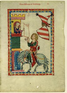 Konrad von Kirchberg gróf a Manesse-kódexből, 1305 és 1340 között alkotó: Unbekannt