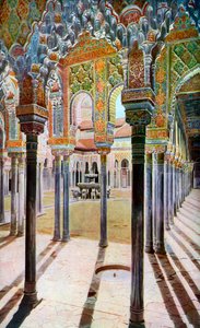 Oroszlánok udvara, Alhambra, Granada, Andalúzia, Spanyolország, 1924 alkotó: Unbekannt
