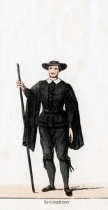 Udvari ajtónálló, Shakespeare VIII. Henrik drámájának jelmezterve, 19. század alkotó: Unbekannt