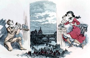 Telefonos udvarlás Párizsban, 1883 alkotó: Unbekannt