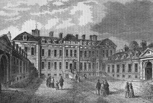 Montagu House udvara, Great Russell Street, Bloomsbury, London, 1830 1878 alkotó: Unbekannt