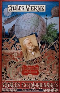 Borító a Földtől a Holdig és a Hold körül című művéhez, Jules Verne, c1896 alkotó: Unbekannt