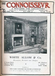 A műértő borítója, 1921. április alkotó: Unbekannt