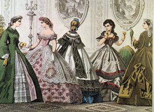 Krinolinok 1850-ből. alkotó: Unbekannt