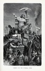 Kroiszosz a halotti máglyán, 1882 alkotó: Unbekannt