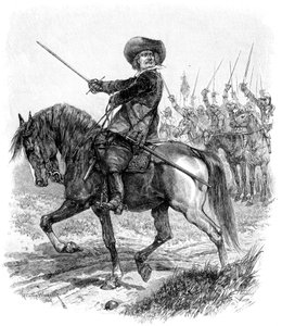 Cromwell a Marston Moor-i csatában, 1644. július 2., 19. század alkotó: Unbekannt