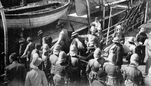 Cronjes Captive Warriors, a dokkok, Paardeberg, Dél-Afrika, 1900 alkotó: Unbekannt