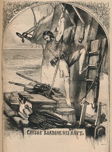 Crusoe betölti a tutaját, c1870 alkotó: Unbekannt
