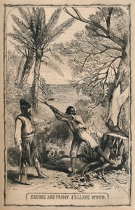 Crusoe és Friday Felling Wood, 1870 alkotó: Unbekannt