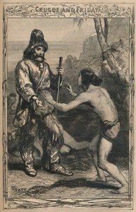 Crusoe és péntek, 1870 alkotó: Unbekannt