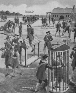 Furcsa régi idők katonai büntetései, c1934 alkotó: Unbekannt