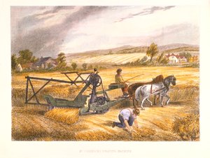 Cyrus McCormicks aratógép 1831-ből, szabadalmaztatott 1834, c1851. alkotó: Unbekannt