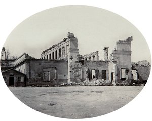 Megsérült épület Szevasztopolban a krími háború után, Krím, 1850-es évek alkotó: Unbekannt