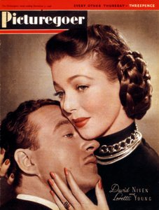 David Niven 1910-1983 és Loretta Young 1913-2000, színészek, 1946 alkotó: Unbekannt