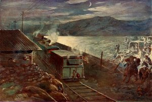 „De Wet kísérlete átkelni a vasúton”, 1902. alkotó: Unbekannt