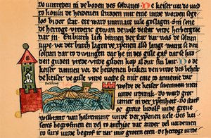 Frederick Barbarossa halála, 1154, 1907. alkotó: Unbekannt