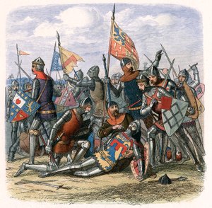 Henry Percy Harry Hotspur halála a Shrewsbury-i csatában, 1403. július 21., 1860 alkotó: Unbekannt