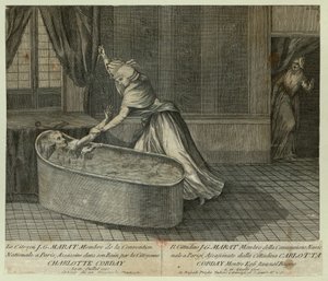 Marat halála, c. 1793. alkotó: Unbekannt