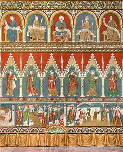 Díszítés a Stora Råda régi templomban, Västra Götaland, Svédország, 1928. alkotó: Unbekannt