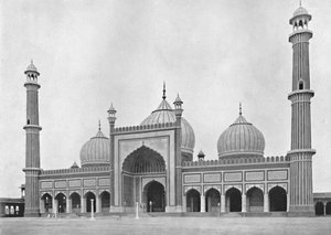 Delhi. A Jumma Musjid, 1910. alkotó: Unbekannt