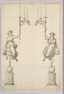 Tervezés egy pár kandeláberhez alkotó: Unbekannt