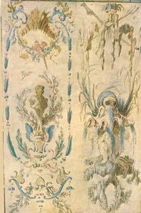 Tervezés falfestmény dekorációjához, Franciaország, 1928. alkotó: Unbekannt