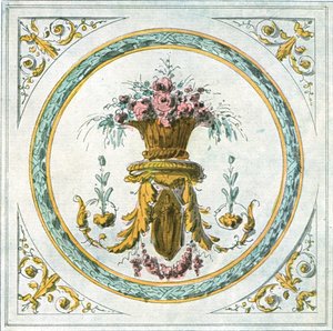 Tervezés belső dekorációhoz, Franciaország, 1928. alkotó: Unbekannt