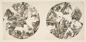 A tányértervek Audrys Illusztrációitól La Fontaine Fables-ig, 1755 után. alkotó: Unbekannt