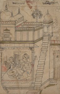 Desvarari Ragini: Folio egy ragamala sorozatból Garland of Musical Modes, 18. század eleje. alkotó: Unbekannt