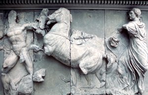 Részlet a pergamoni oltár nagy frízéből, ie 180-159 alkotó: Unbekannt