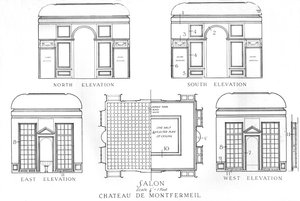 A szalonok részletei, Chateau de Montfermeil, Párizs, 1924 alkotó: Unbekannt